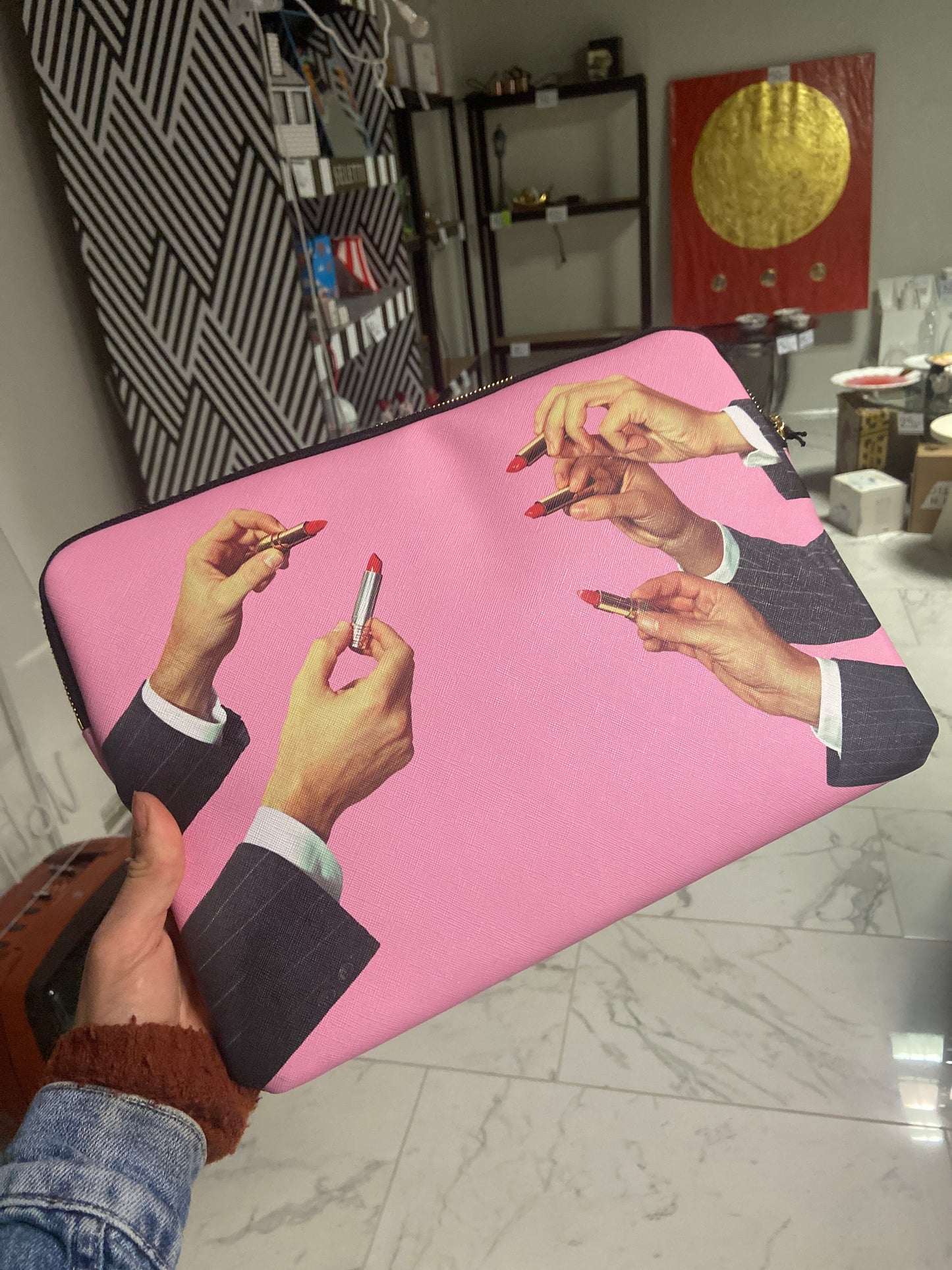 SELETTI TOILET PORTA LAPTOP LIPSTICK PINK