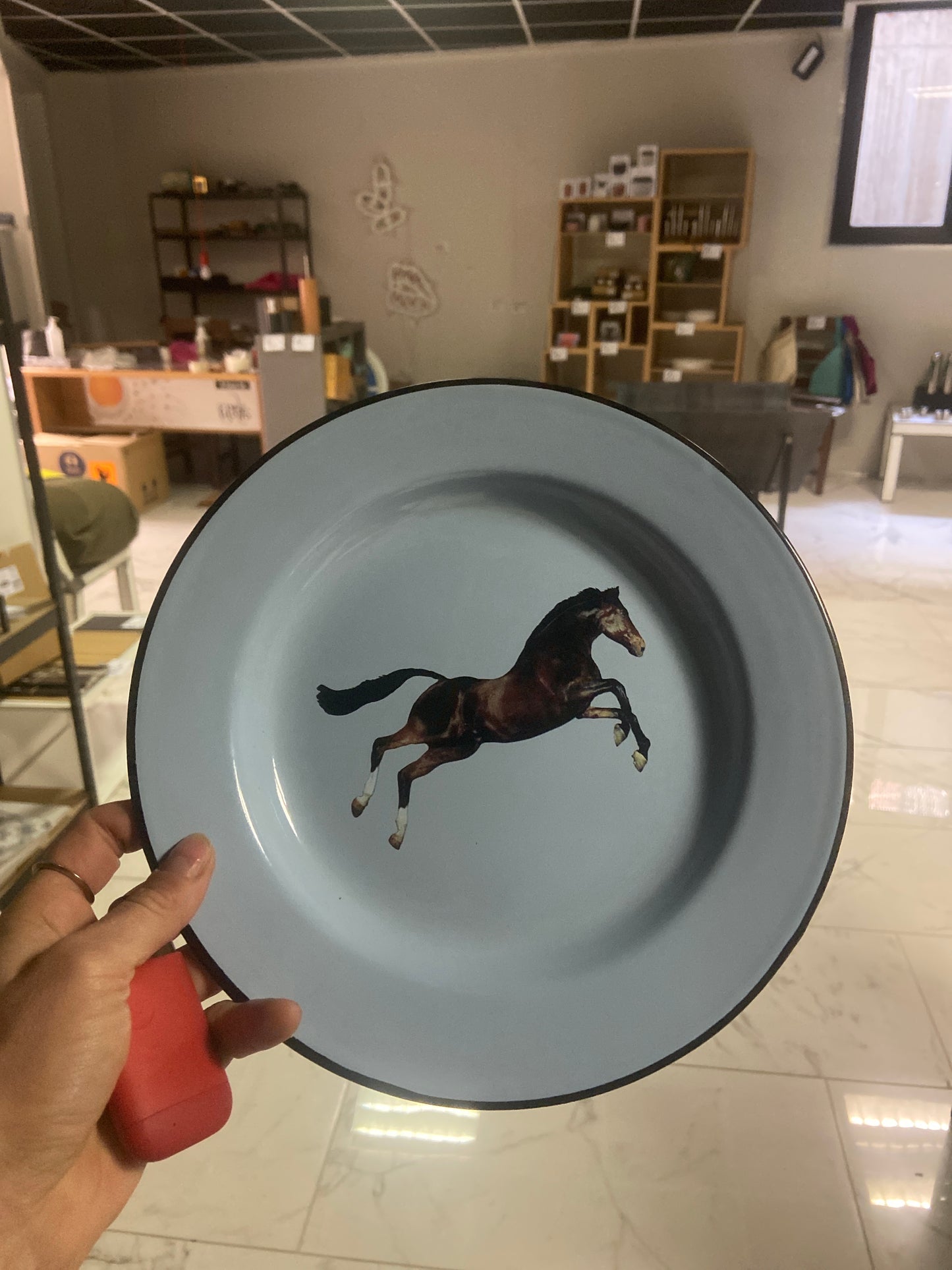 SELETTI TOILET PIATTO METALLO CAVALLO