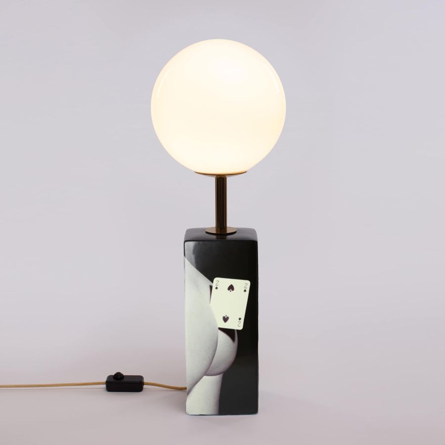 SELETTI TABLE LAMP TWO OF SPADES
